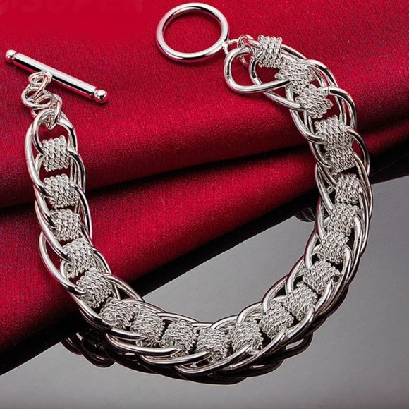 Jewelry - 💎 Luxury Bracelet 925 Sterling Silver Charm Chain Bracelet Bangles Classic